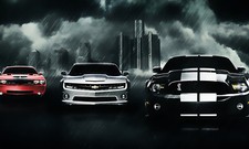 POSTER XXL POP ART FORD MUSTANG CAMARO DODGE CHALLENGER AUTO ABSTRAKT 150x90   