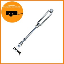 Kurzgestänge M8 mit Spannschloss und Gabelkopf 160mm für PKW Anhänger