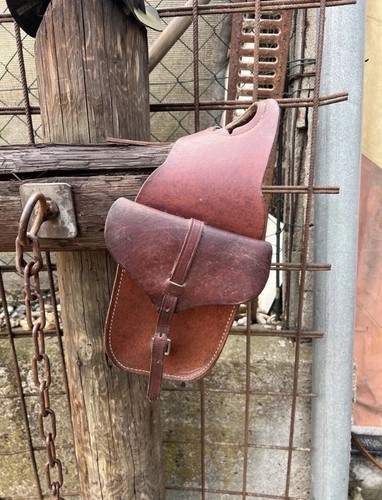 Braune leder western - leder,