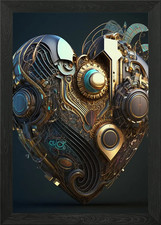 Herz gerahmtes Wandbild Poster