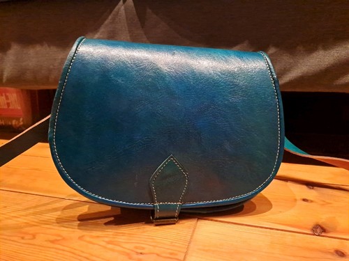 Türkise echtleder tasche - türkise,