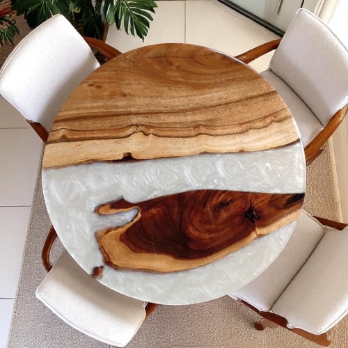 Weißer epoxid couchtisch - weißer,