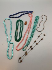 bü1# Aus Nachlass: Modeschmuck Ketten und Anhänger mit Edelsteinen