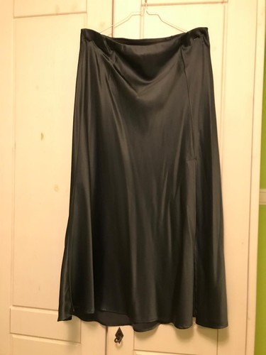 Rock damen satin grau lang - satin, neu