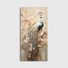 Elegant Weißer Pfau Wandbild