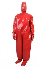 Latex Rubber Gummi Cosplay Full Cover Catsuit Rot Bodysuit Zentai 0.4mm S-XXL