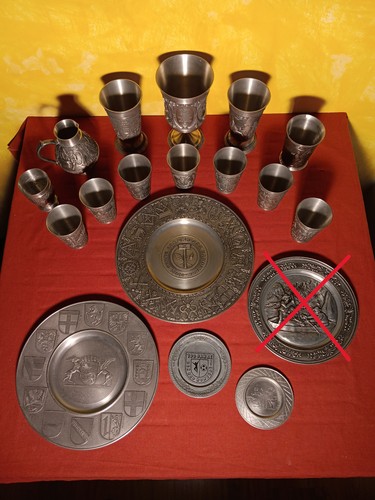 Zinn geschirr sammlung - zinn,