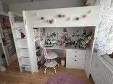 IKEA SMASTAD Hochbett Weiß, Schreibtisch, 4 Schubladen, 90x200cm
