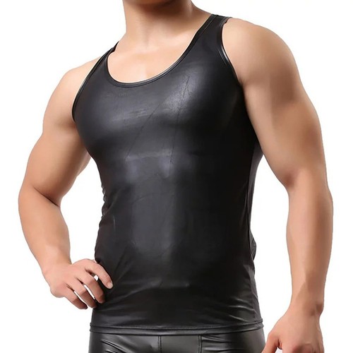 Herren kunstleder wetlook - kunstleder,