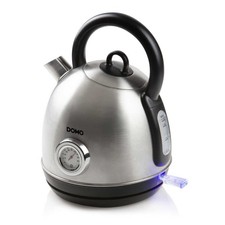 Retro Wasserkocher 1,7 L Edelstahl Design Temperaturanzeige Filter Domo DO9230WK