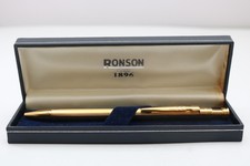 Vintage RONSON gefütterter vergoldeter Kugelschreiber (Gehäuse, Citroën)