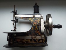 Antike Kinder Nähmaschine Blechspielzeug Jugendstil DRGM.  205579 Handkurbel
