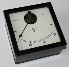 Voltmeter analog 60 V DC Siemens und Halske 50 er Jahre geprüft