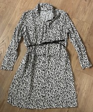 ESPRIT Kleid mit Gürtel Damen schwarz weiß Gr. 42 *** NEU