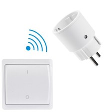 Funk Schaltsteckdose mit Wandsender Set Aufputz Funkschalter Steckdose Schalter