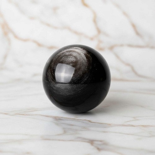 Silber obsidian kugel 5cm - silber,