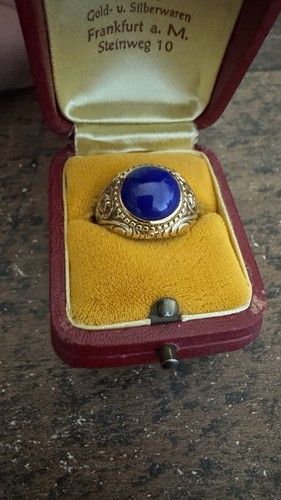 Antik goldring lapiz lazuli - antik, lapiz-lazuli