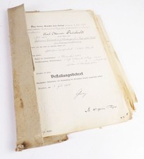 Dokumente Mappe Adel Autographen um 1900 Baurat Dresden Urkunden