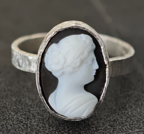 Onyx kamee ring - onyx,
