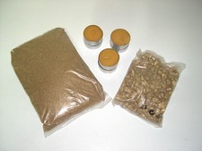 Deko Sand Set Teelicht und Steine Silber Gold oder Rot Farben Bastelset Geschenk