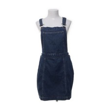 H&M Conscious, Latzkleid, Größe: 42, Blau, Baumwolle, Einfarbig, Denim #BZO