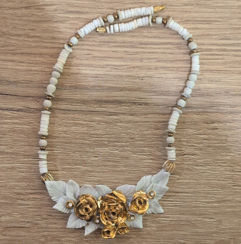 Collier mit porzellananhänger - collier,