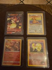 Pokemon Vintage Karten (Glurak DE, Charizard V Eng, Dragoran DE, Ninetales Eng)