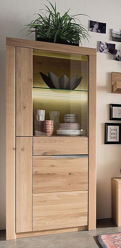 Massivholz vitrine wildeiche - vitrine,