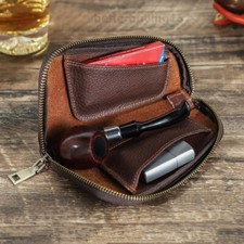 Echt leder tabak rauch etui - echt,