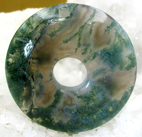 Moosachat edelstein donut - ,