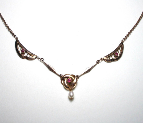 Jugendstil collier kette - jugendstil,
