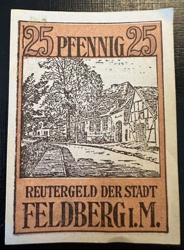 Feldberg notgeldschein - feldberg, 25