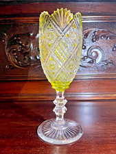 Kristallglas Gelb Vase VAL