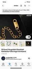 18 Karat Vergoldet Kleeblatt