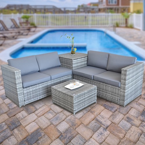 Gartengarnitur lounge rattan - gartengarnitur,