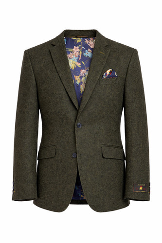 Olivgrünes tweed sakko 100 - tweed, 100%