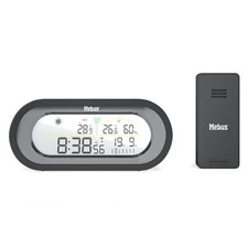 Funkgesteuerte Wetterstation schwarz