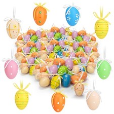 288x handbemalte Ostereier zum Aufhängen 6 cm - bunte Eier für Strauch, Kranz -