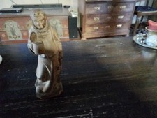 Holzfigur Mönch mit Bierkrug 24 cm hoch