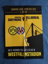 Spielplakat Poster BVB Borussia Dortmund vs Villarreal CF 2025/26 UEFA CL