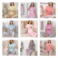 Damen Pyjama Schlafanzug Kurz