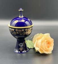 Unterweissbach Zuckerdose Deckeldose Bonboniere echt Kobalt #KA113