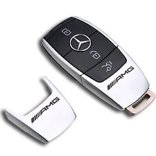 Metall AMG Auto Schlüssel Abdeckung Silber Für Mercedes-Benz C E S GLC Klasse