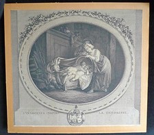Original Kupferstich Baby Kind nach Fragonart 18.Jh. Sammlerstück !