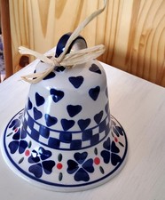 Bunzlauer Keramik 💙🍀 Glocke mit Keramikklöppel neu