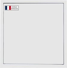 AIROPE 600 x 600 mm Besucherklappe aus Stahl, Magnetverschluss, Öffnung links/re