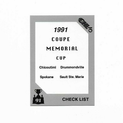 Chl playercard 1991 memorial - chl,