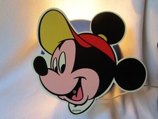 Disney Micky Mouse Wandlampe Kinderzimmer Lampe Kunststoff 80er/90er Jahre