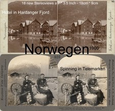18 Stereoviews Norway Norwegen