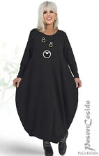 DeSiGn LAGENLOOK Ballon-Kleid schwarz 42 44 46 48 50 52 54 56 58 L-XL-XXL-XXXL